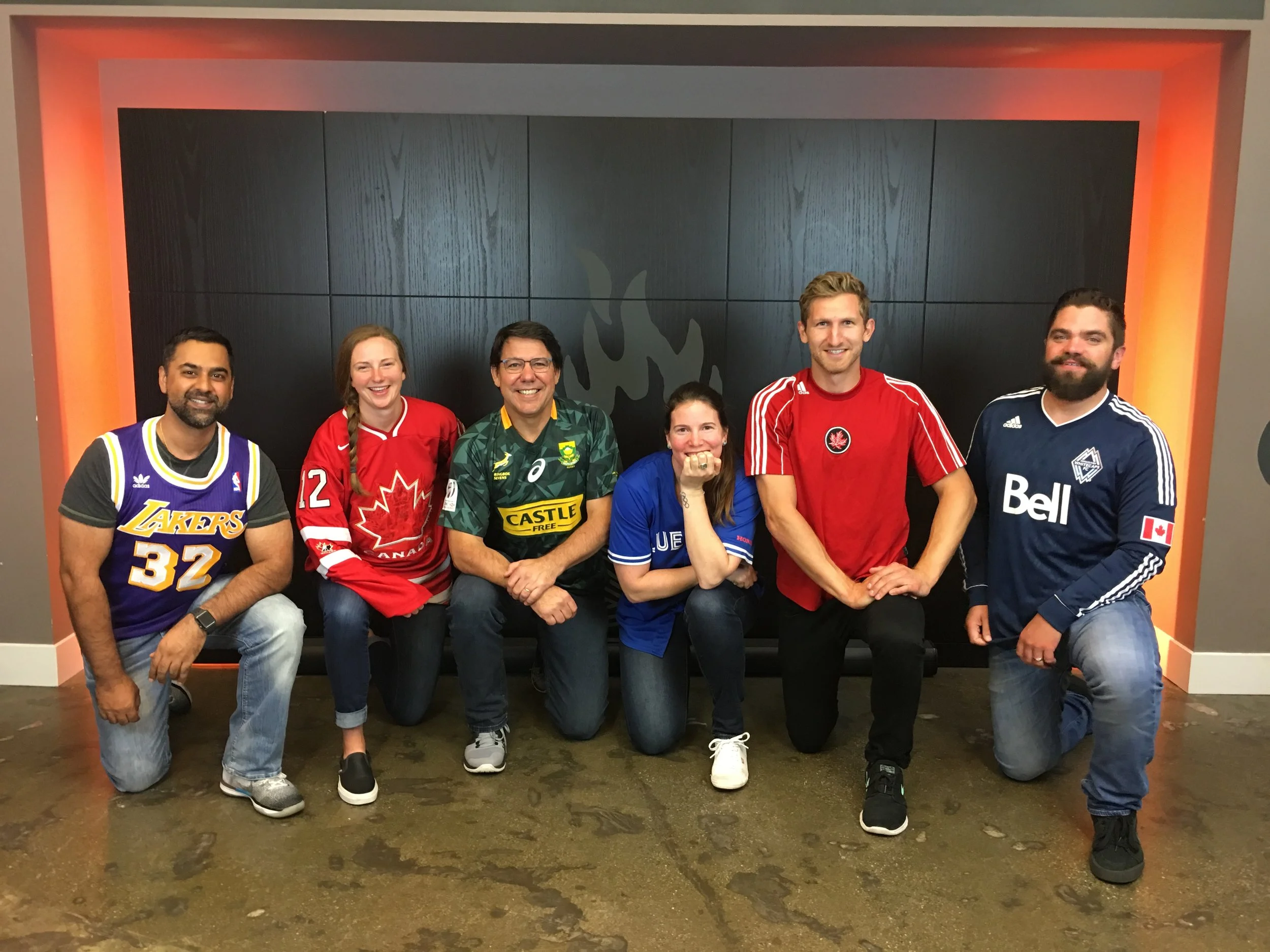 Team STG: (l-r) Ray Walia, Claire Robinson, Gary Boddington, Dannie Boyd, Mark Pearson, Tyler Wilson