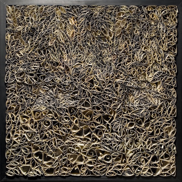 Exploration in Depth and Texture Helga Winter helgawinter48@gmail.com helgawinter.com 24" x 24" x 3.5" $1,400 The pages of these reconstructed books refer to a bit of scattered snow on a wintery beach.