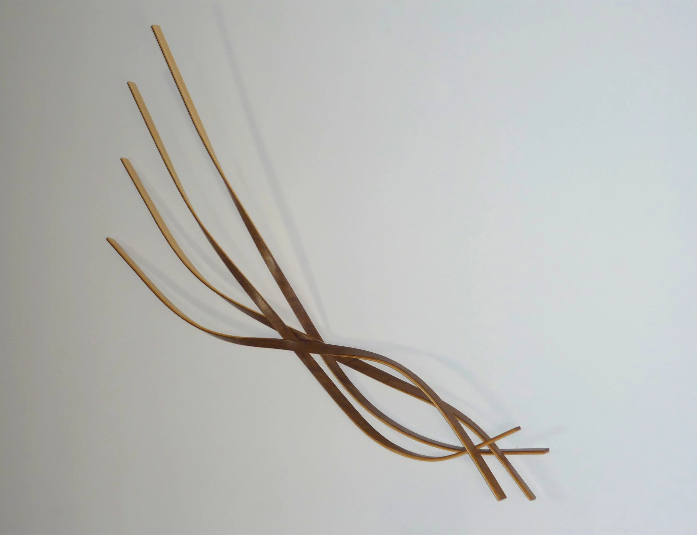 Abstract laminated in walnut, cherry, and maple