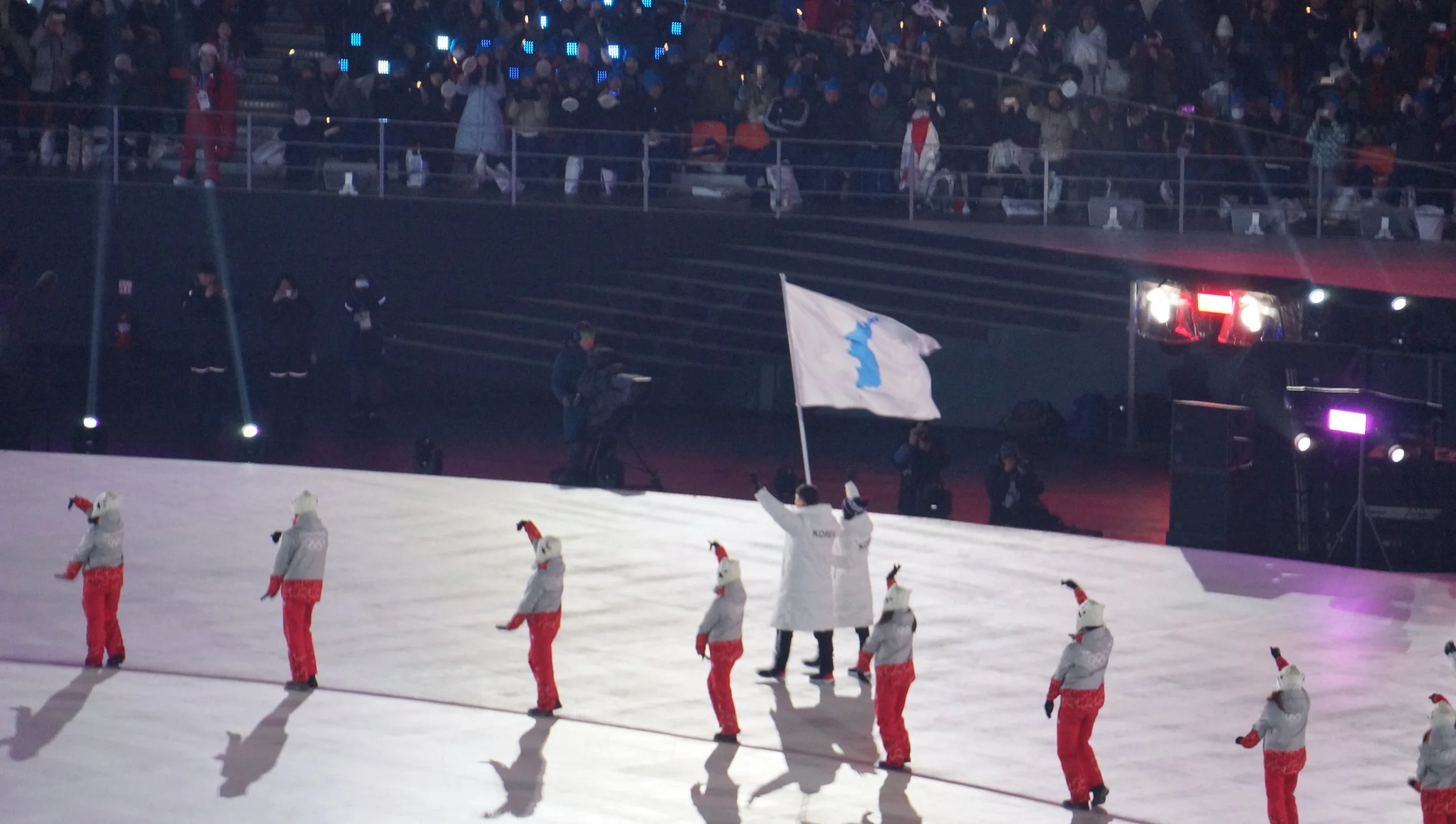 Open Ceremony - Unified Korea Flag