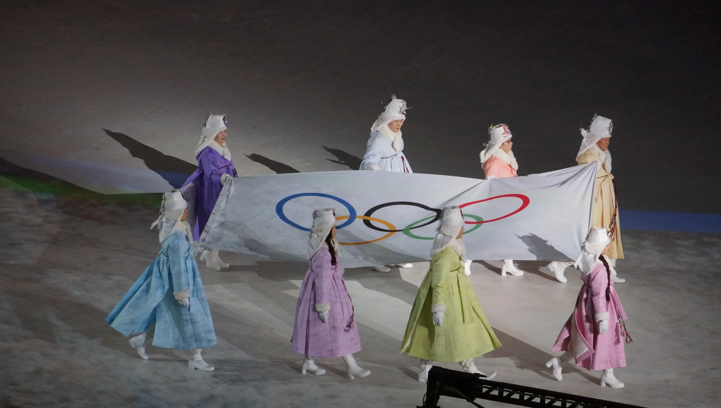 Opening Ceremony - Olympic Flag
