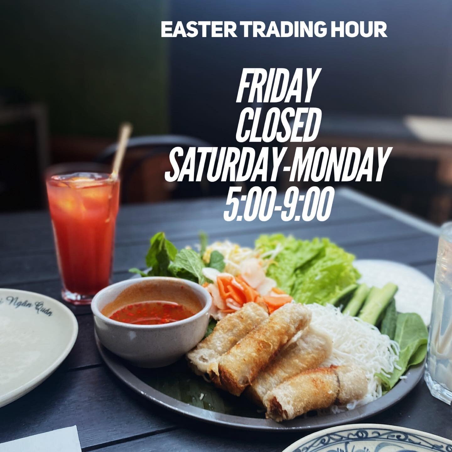 Easter Trading Hour. Yes we are opened normal hour except Good Friday 🪺