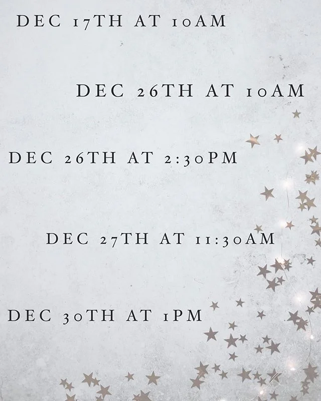 PLEASE READ ENTIRE POST. These are the last spots for the year and are available to both current AND new clients. New clients: if you would like one of these appointments, please send me an EMAIL (NO INSTAGRAM DM&rsquo;s OR FACEBOOK MESSAGES) with th