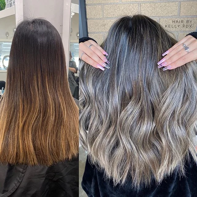 New hair for this Texas girl! I only get to see her once a year so we did a little of everything. Babylights, highlights, balayage. Colored with @schwarzkopfpro @redken. Treated with @brazilianbondbuilder. Rinsed and styled with @olaplex I couldn&rsq