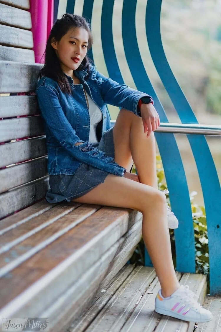  Qing Wang at Upfront Model Management 