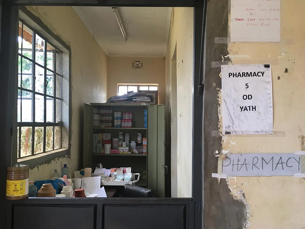 The pharmacy. We were surprised to learn that HIV medication is prescribed for free in Kenya, which is amazing.