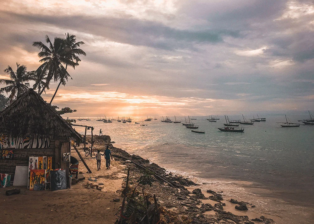 View from our hotel balcony in Nungwi.