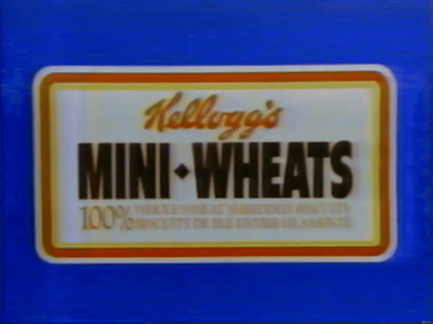 Kellogg's Mini Wheats cereal commercial 1991-1.gif