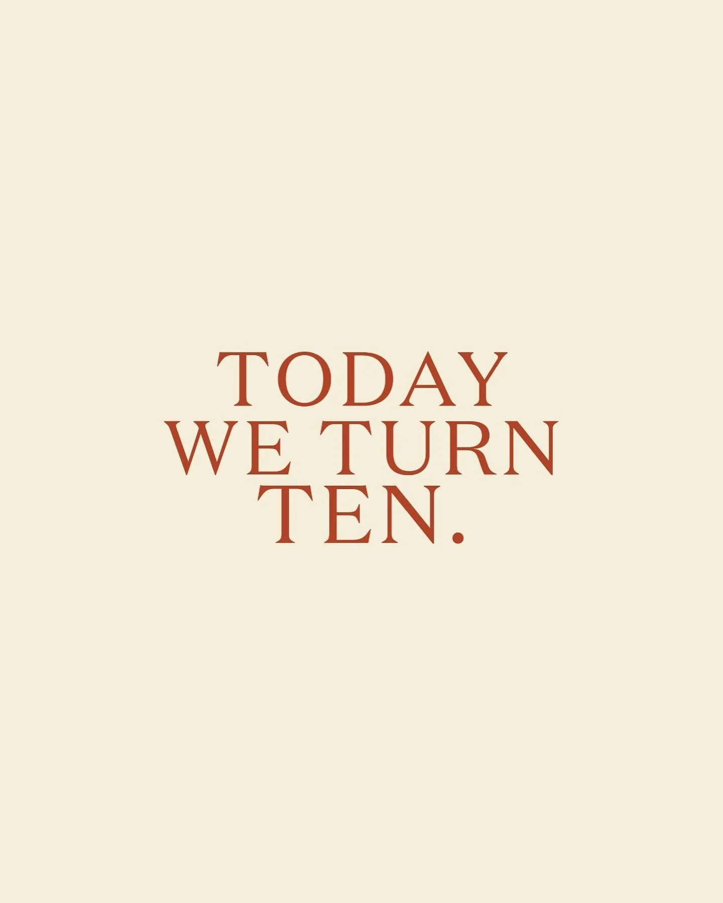 Today, we turn 10.
A decade of flavors, memories, and moments shared.