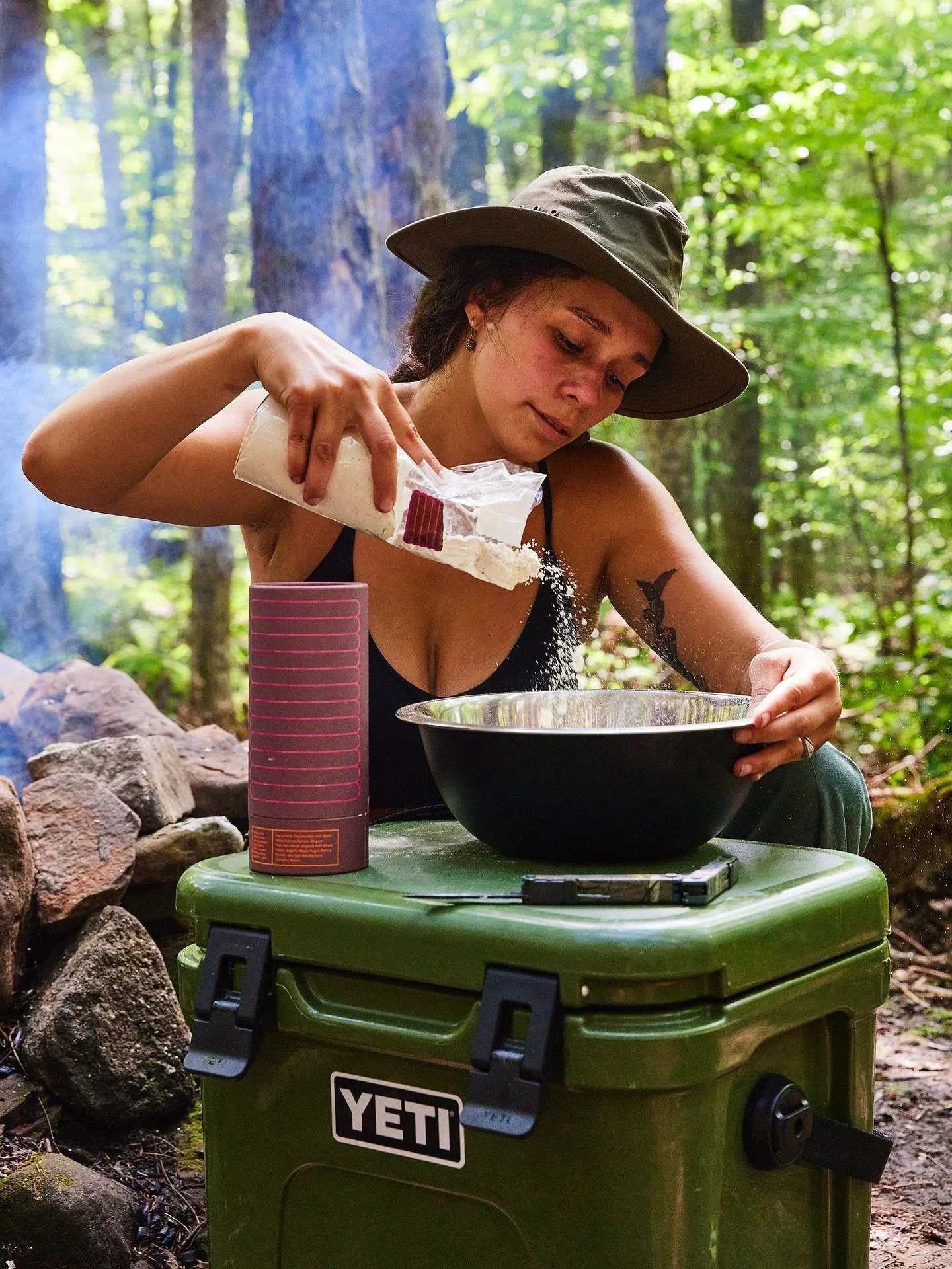 Morning light, campfire magic, and pancakes in the wild. Summer weekends at their best!

@​nourishmentoverfire bringing Laurel &amp; Ash Farm to life over an open flame. 🍁🔥

Photos: @wolvestudiosny @adamfithers 
Styling: @mallorylancestylist