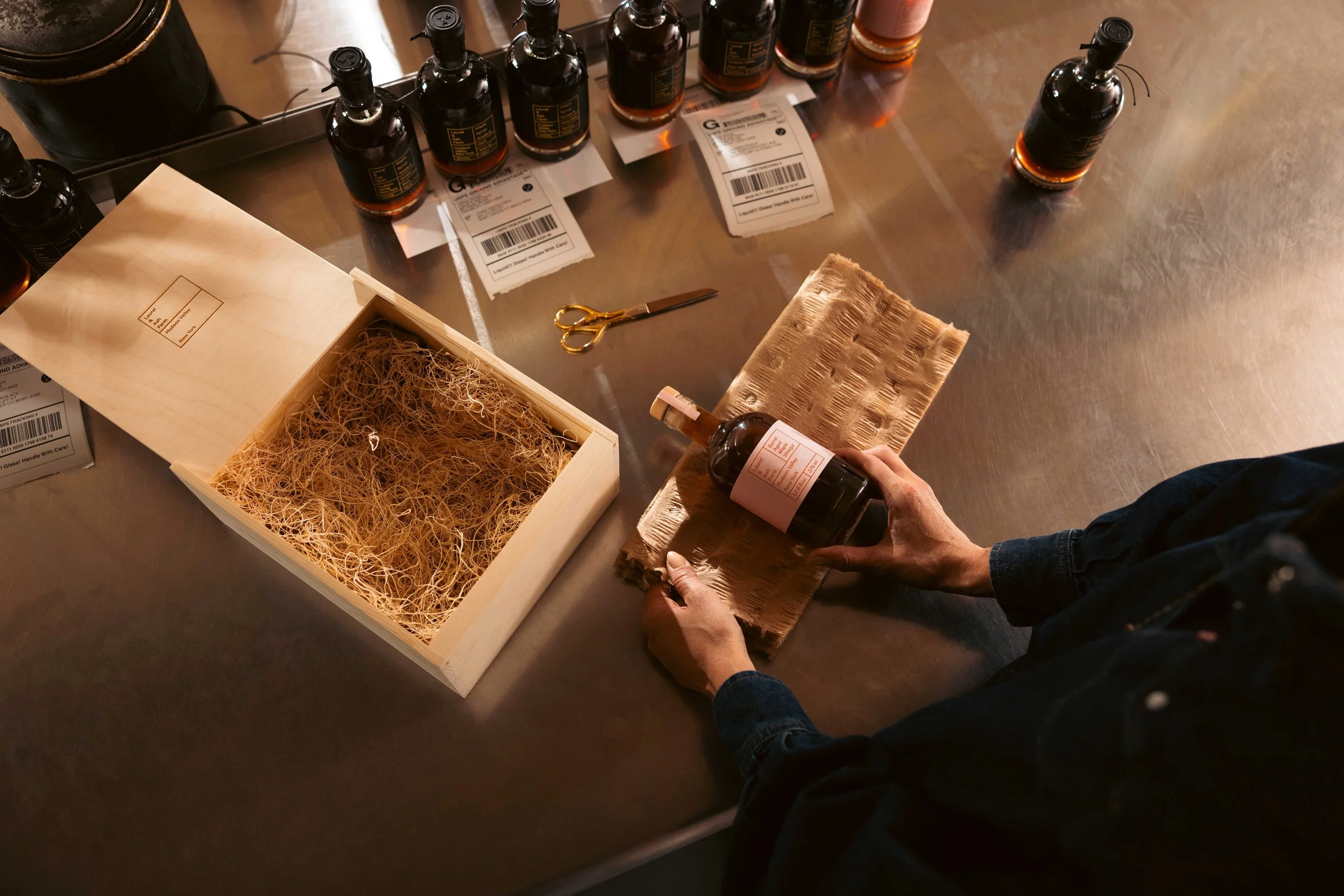 Laurel & Ash Farm Packaging orders for shipment