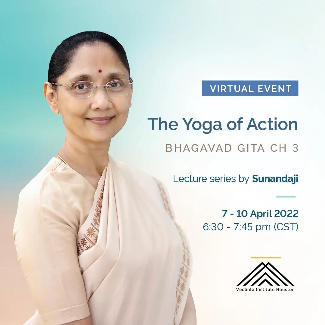 Go to vedantahouston.org (link in bio) for the one-click link to join us on ZOOM.

Free of charge.  No registration required. 

Please log in by 6:20 CST.

Starts Thursday, April 7.