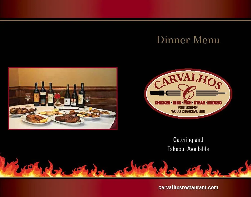 Dinner Menu Churrasqueira Carvalhos Rodizio Restaurant — Carvalhos