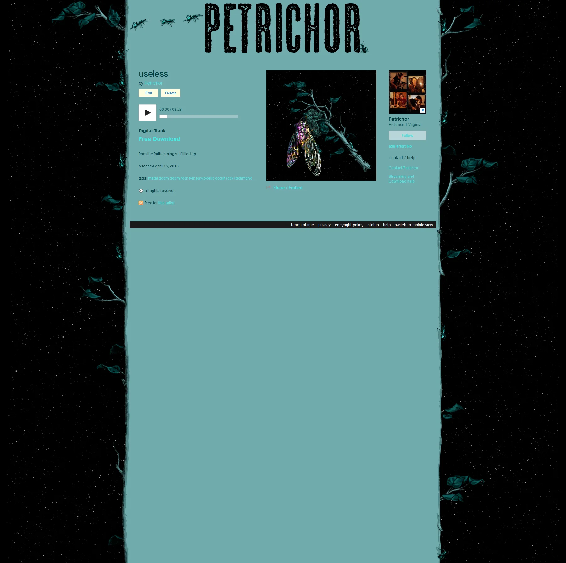 PETRICHOR BANDCAMP