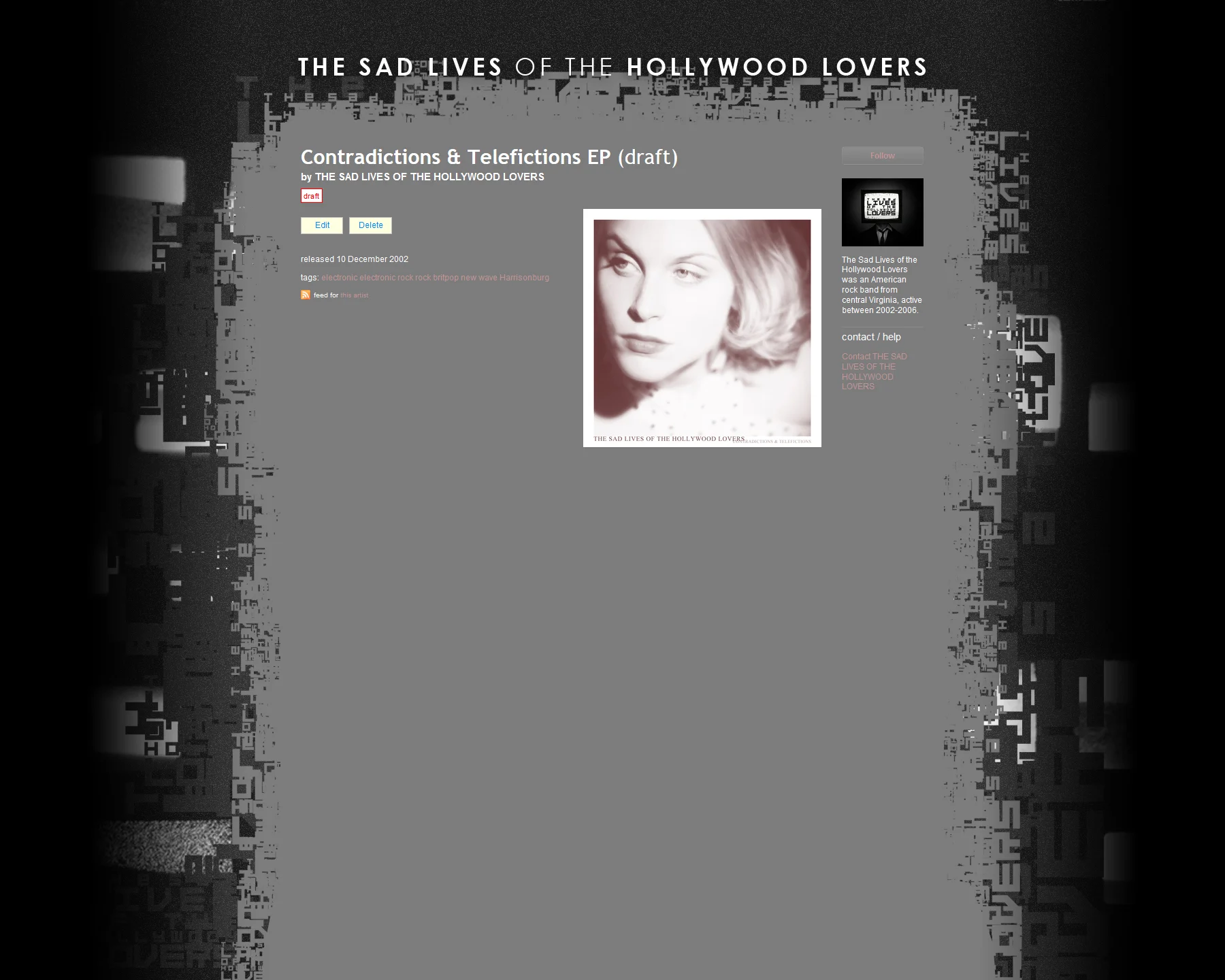 THE SAD LIVES OF THE HOLLYWOOD LOVERS BANDCAMP