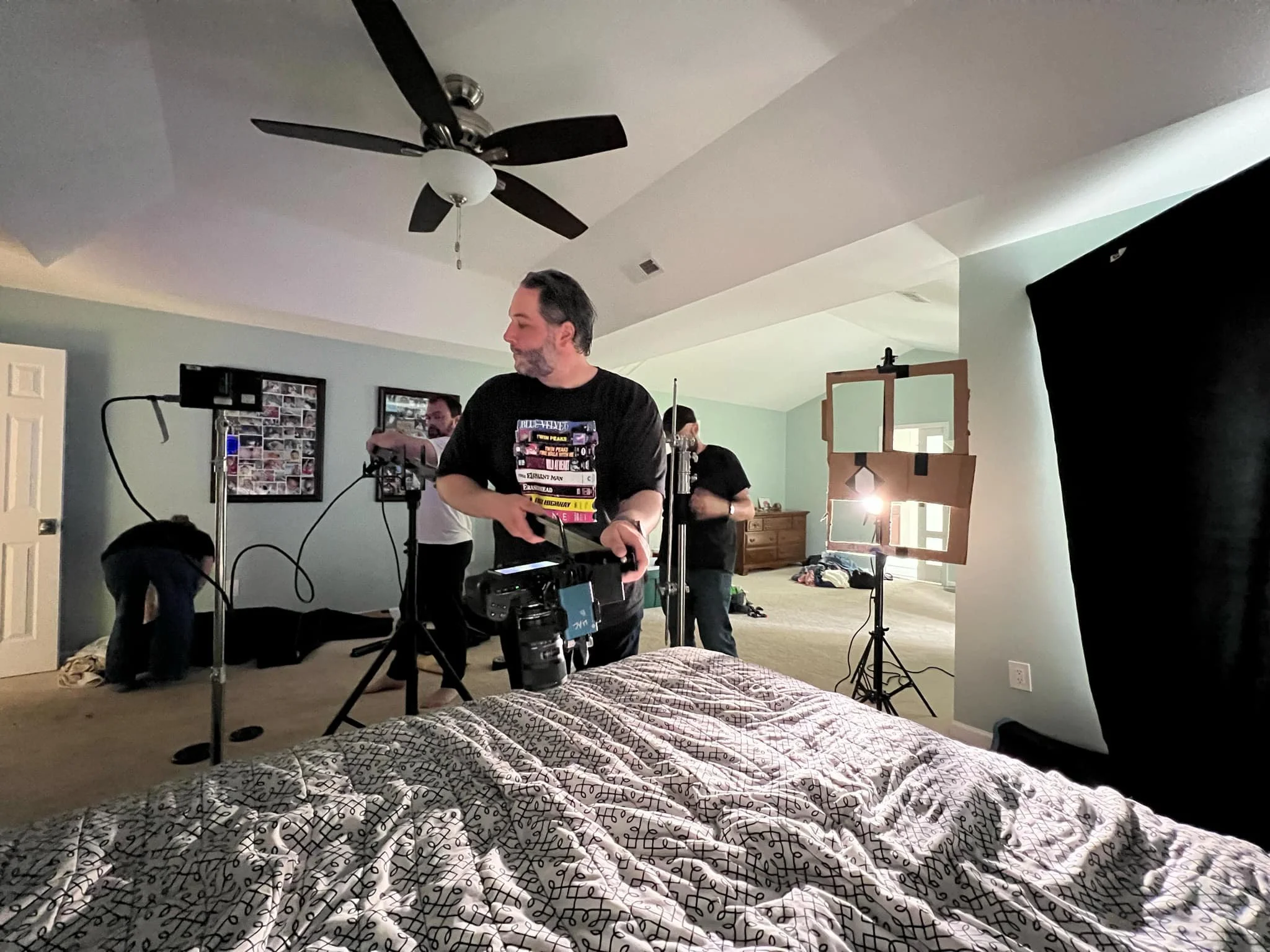  Setting up the ‘couple in bed’ scene 
