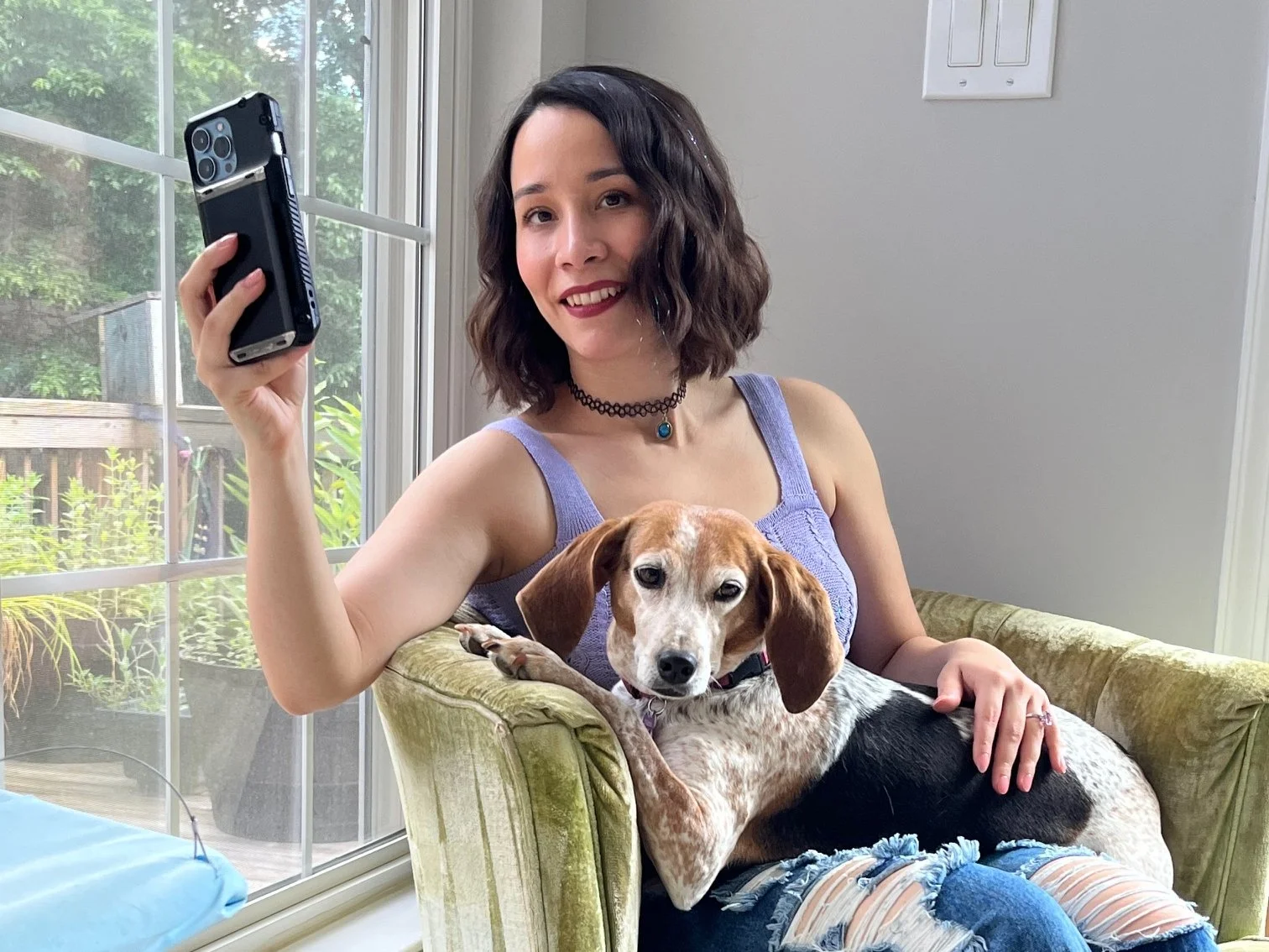  Erica and her co-star, Periwinkle 