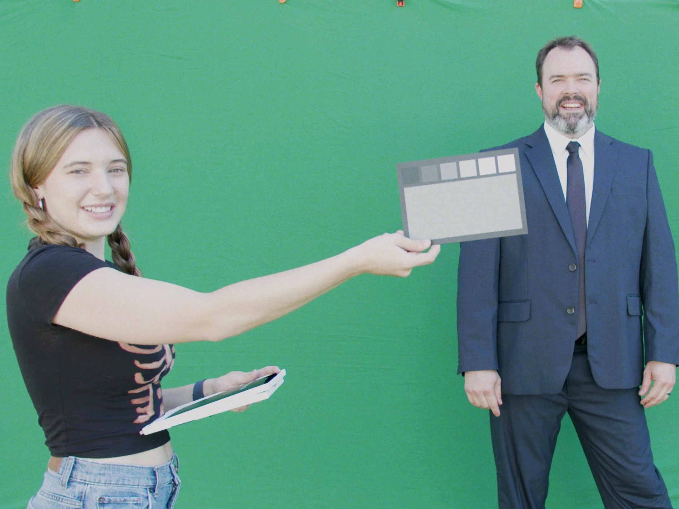  scene 1, take 1, day 1 - unused green screen shot 