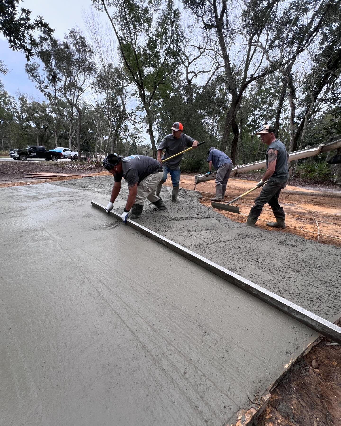 Our Orange Beach project is going great. Final placement is tomorrow. Enjoy your weekend everyone! #foxcrete #orangebeach #driveway