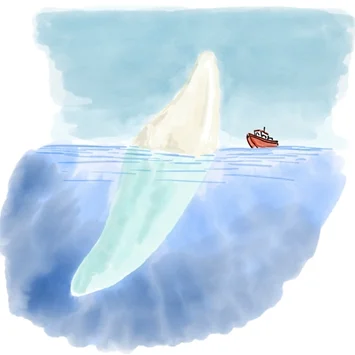 The root of the tooth can be twice as big as the crown! It's like an iceberg...or a toothberg!
