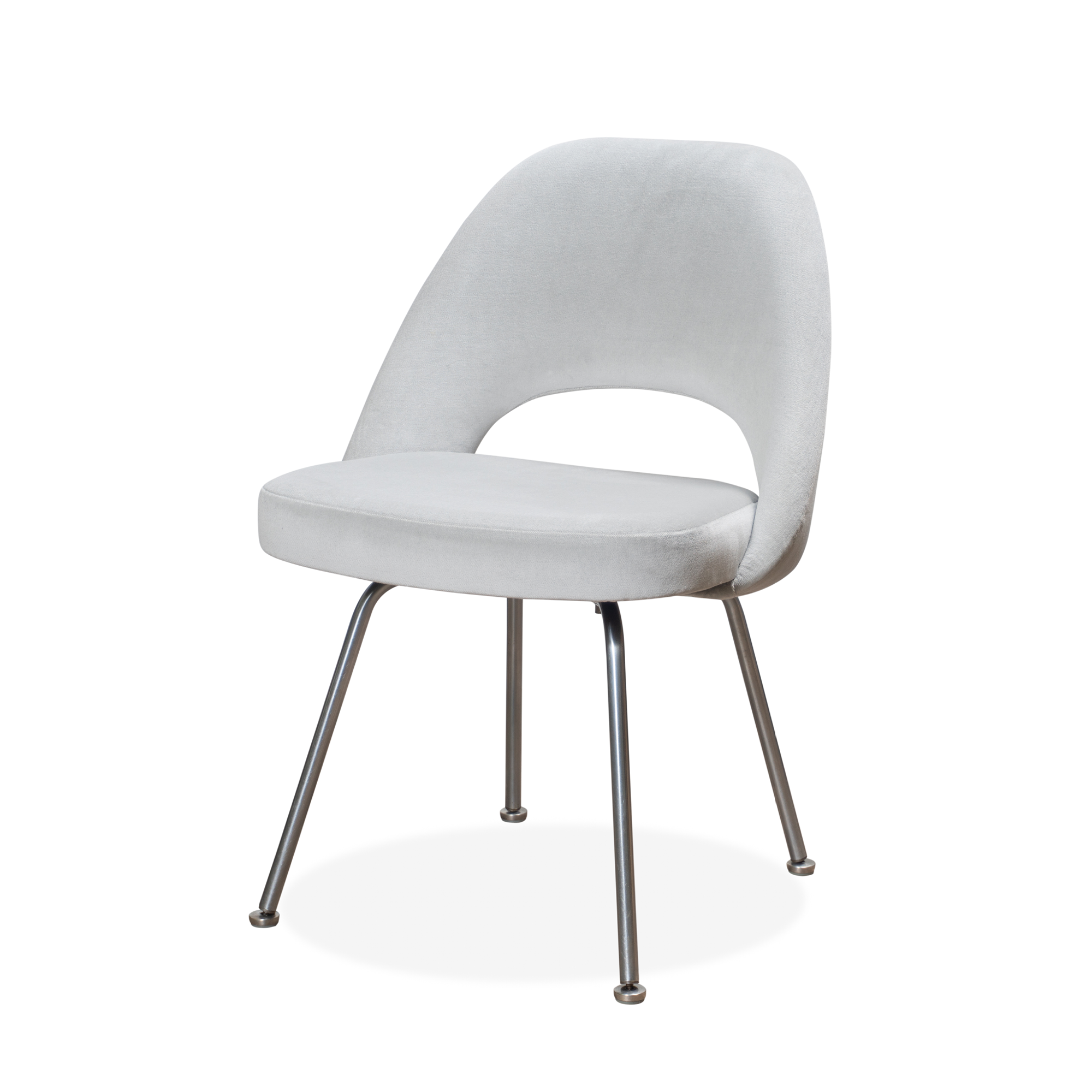 [AH-6] Saarinen Executive Armless Chair in Sharkskin Velvet - Square.png