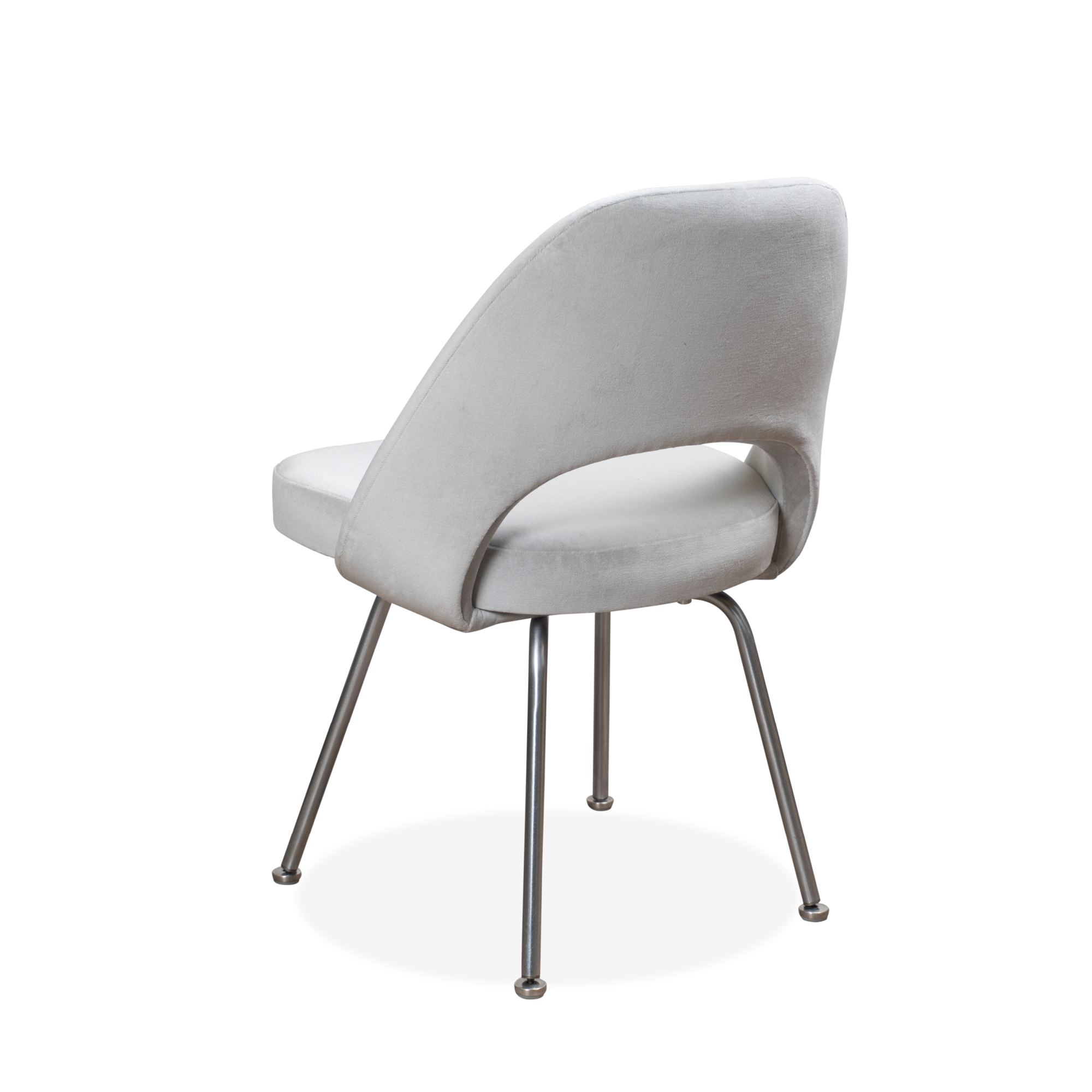 [AH-6] Saarinen Executive Armless Chair in Sharkskin Velvet - Square4.png