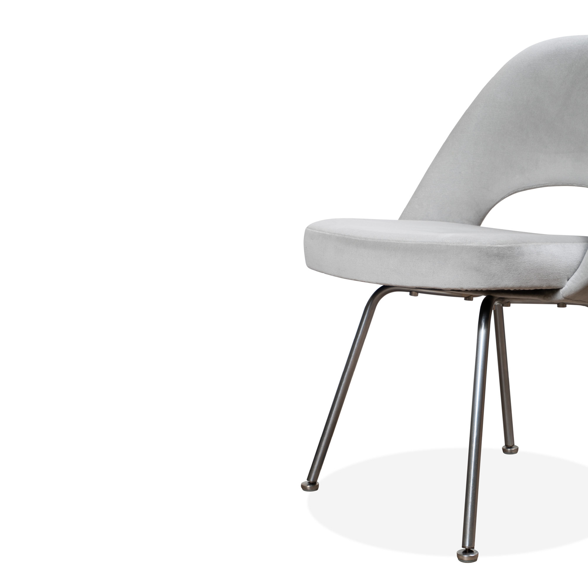 [AH-6] Saarinen Executive Armless Chair in Sharkskin Velvet - Square5.png