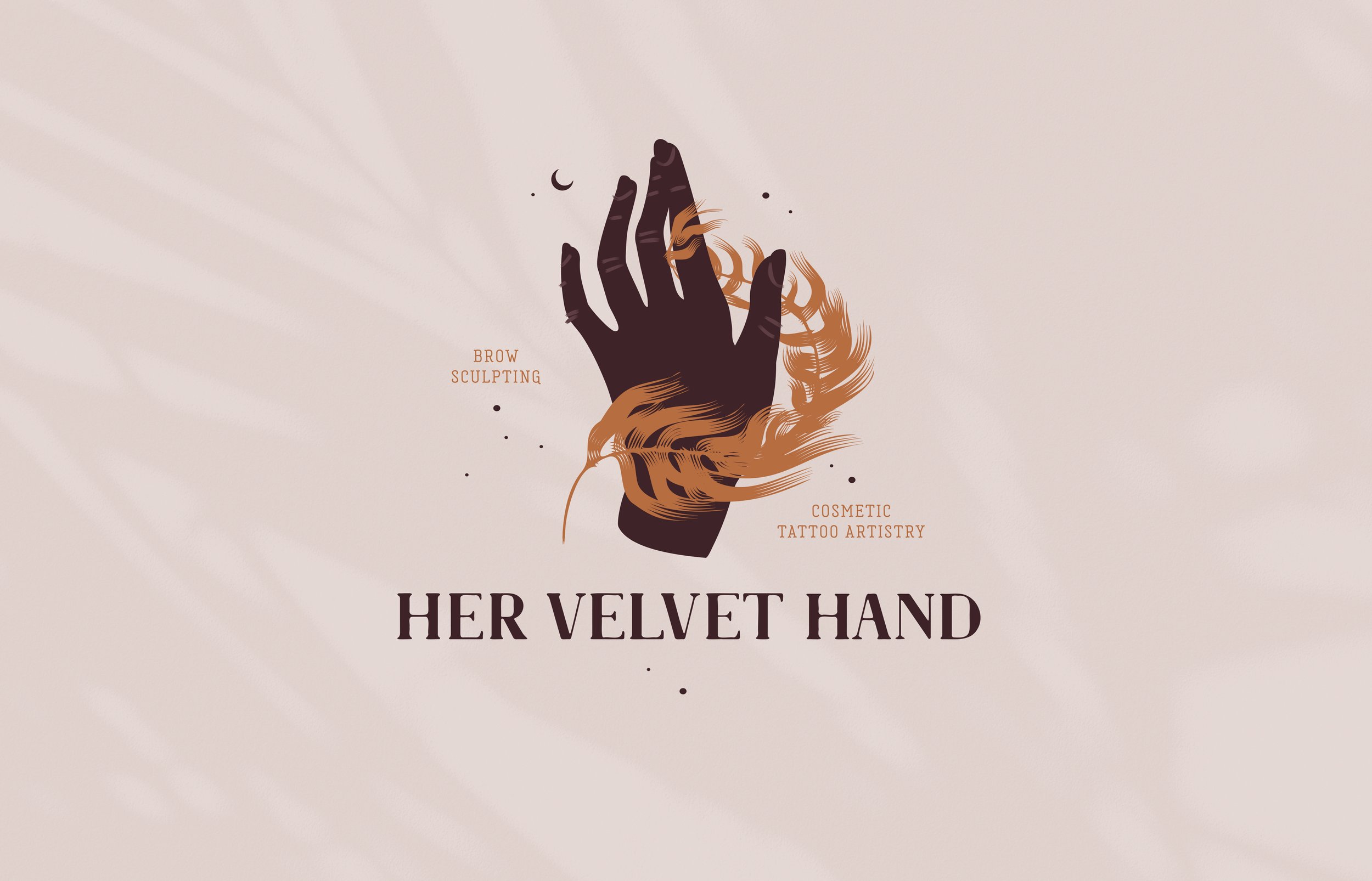 Identity design for an up-and-coming business is full of possibilities. For Her Velvet Hand soft gossamer shapes, an ethereal color palette and Aquarius energy set the tone for the brand going forward. Pulling imagery directly from Her Velvet Hand’s