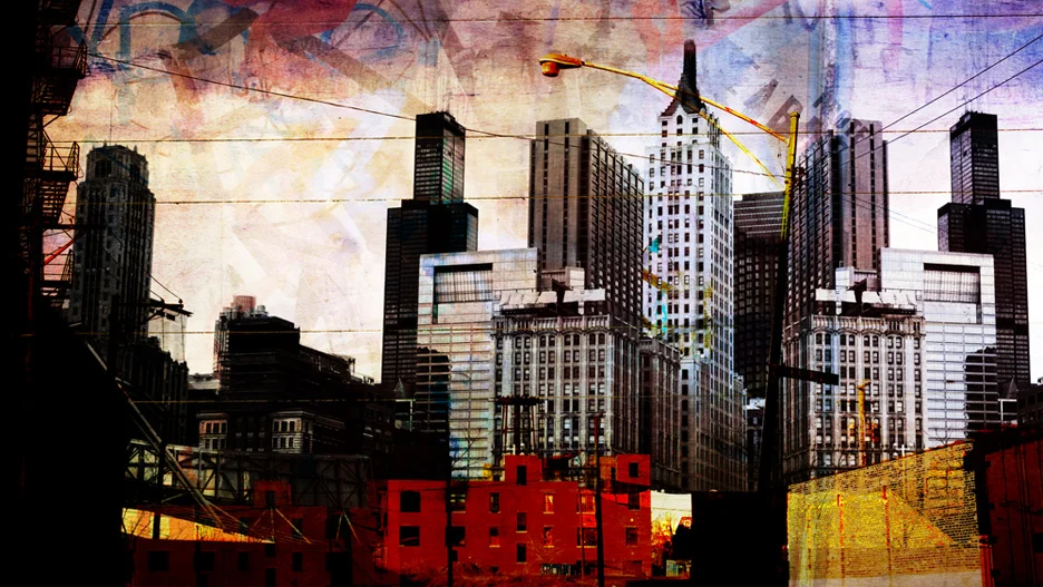 Nick Haas Art Second City Summit 46" x 27"