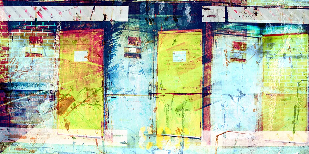 Nick Haas Art Grin of an Edifice 60" x 30"