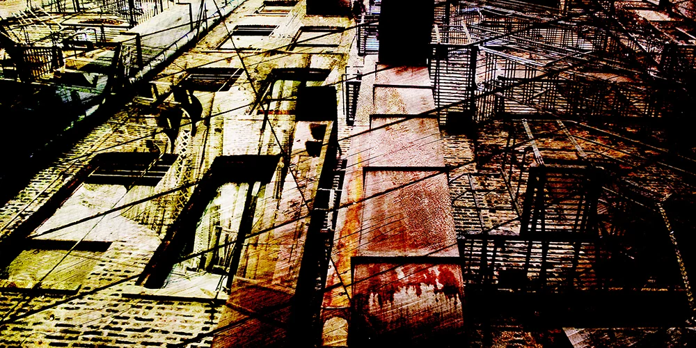 Nick Haas Art Aspersion of a Borough 60" x 30"