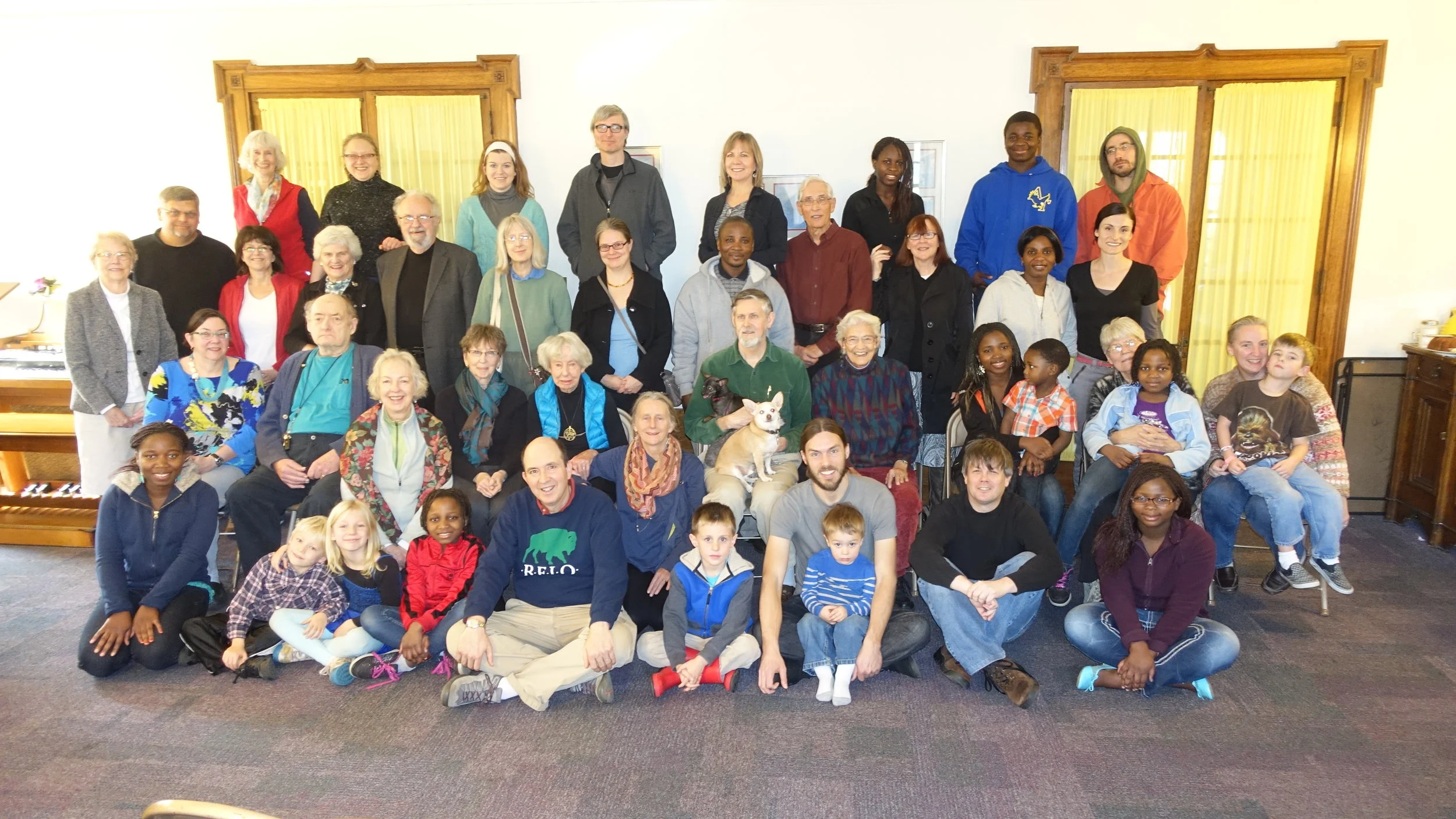 Attenders in the meeting room.