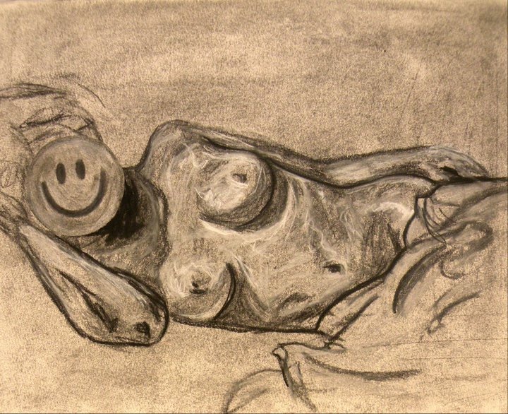 Happy Reclining Nude