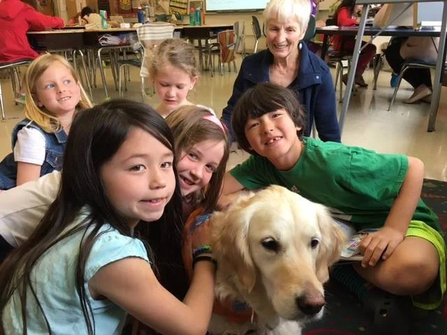 Anya at Kutz with her reading friends.