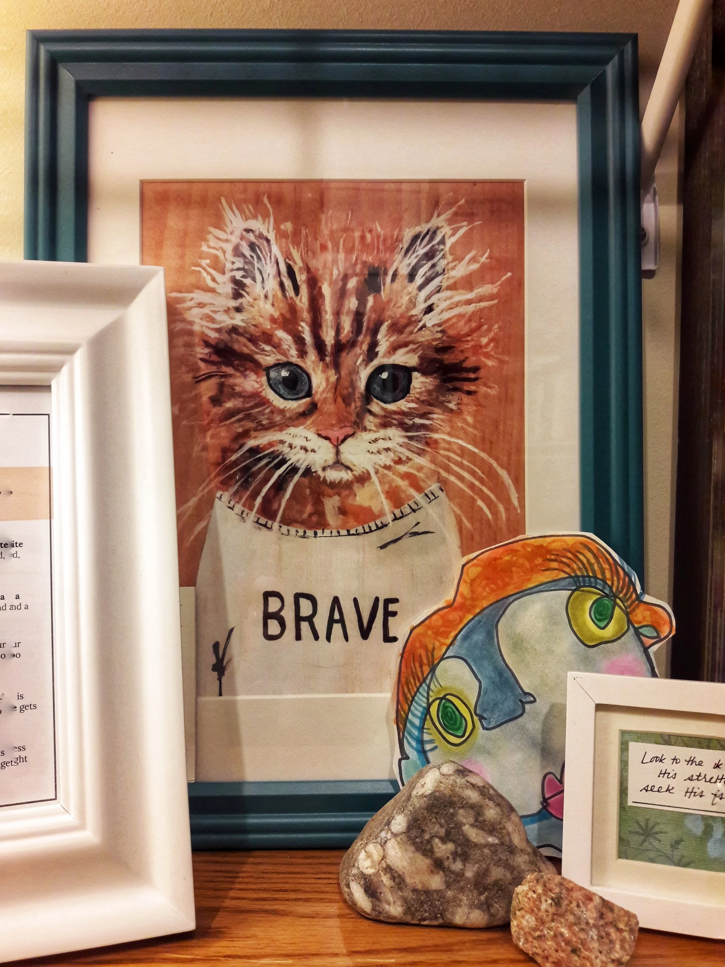 I’ve loved having this guy on my desk this year. Print by my talented friend Bess .