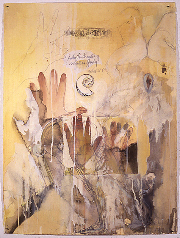  "What is Judy", 1998 Casein and ink on paper 30" x 22"  