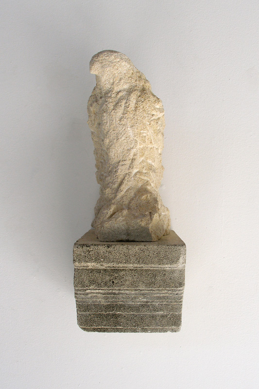 "Shelf Bird Right," 2009 Limestone and pigment 12 x 5 x 7 inches 
