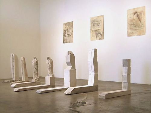  "Gamut," Installation View, Braunstein/Quay Gallery, 2007 Provencal limestone and pigment 37 x 189 x 40 inches  