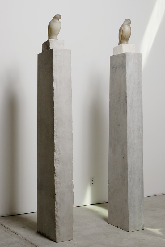  "Grey White Columns," 2010 (Installation) Hand blown glass and limestone Gaffer: Ross Richmond 90 x 48 x 8.5 