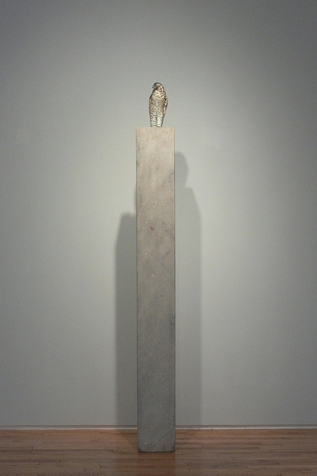  "Goshawk," 2008 (Installed at Danese, 2010) Hand blown pigmented glass and provencal limestone Gaffer: Karen Willenbrink-Johnsen 78 x 8 x 11 