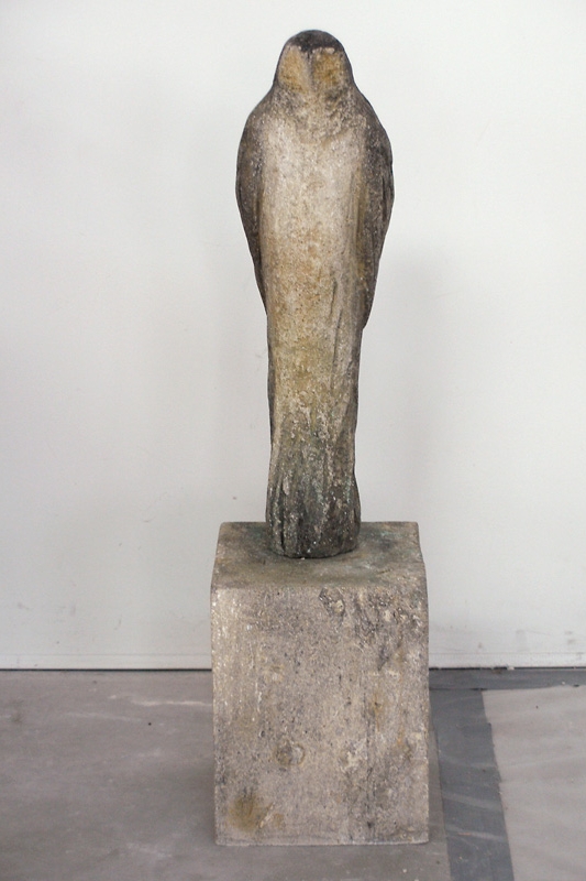  "Owl Girl," 2007 Provencal limestone, casein, and sumi ink 38 x 10 x 10 inches 