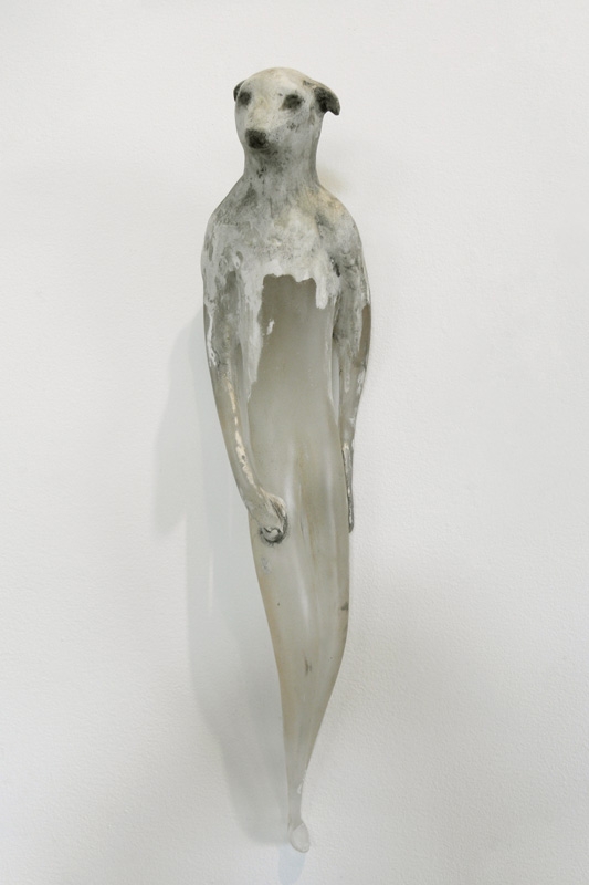  "Lamb Girl," 2010 Hand blown glass, marble mix and sumi ink 23 x 5 x 5.5 inches 