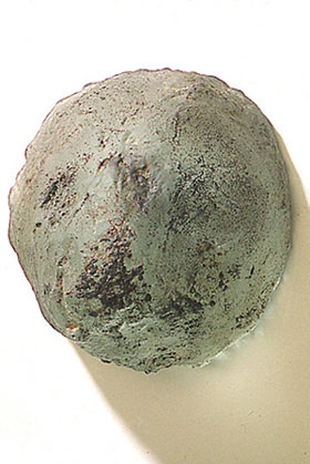  "Glass Buddhi Head #1," 1999 Cast glass 6 x 6 x  5 inches 