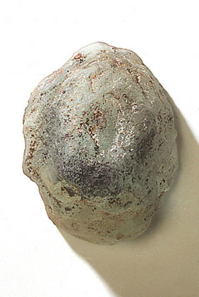  "Glass Buddhi Head #6," 1999 Cast glass 6 x 5 x 4 inches 