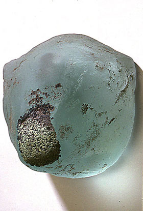  "Glass Buddhi Head #8," 1999 Cast glass 6.5 x 6 x 5 inches 