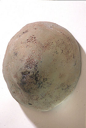  "Glass Buddhi Head #5," 1999 Cast glass 6 x 6 x 5 inches 