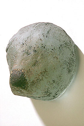  "Glass Buddhi Head #10," 1999 Cast glass 6 x 5.5 x 5.5 inches 