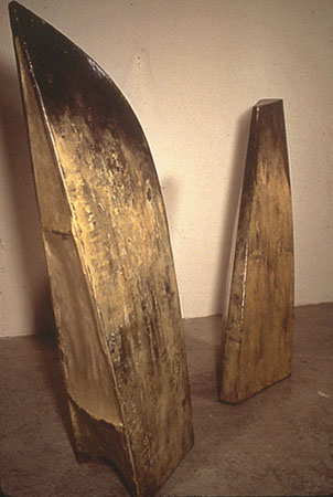  "Left Wing / Right Wing," 1992 Resin, fiberglass, wood left: 70 x 20 x 24 inches right: 75 x 20 x 20 inches 