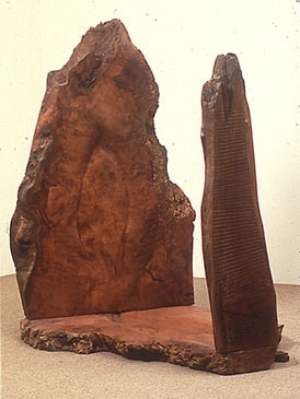  "Listening," 1990 Redwood 65 x 53 x 49 inches 