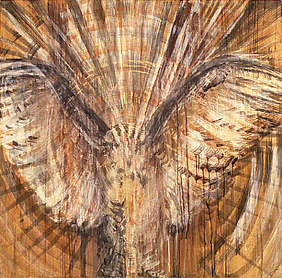  "Ascension Day," 1990 Mixed media on wood 48 x 48 inches 